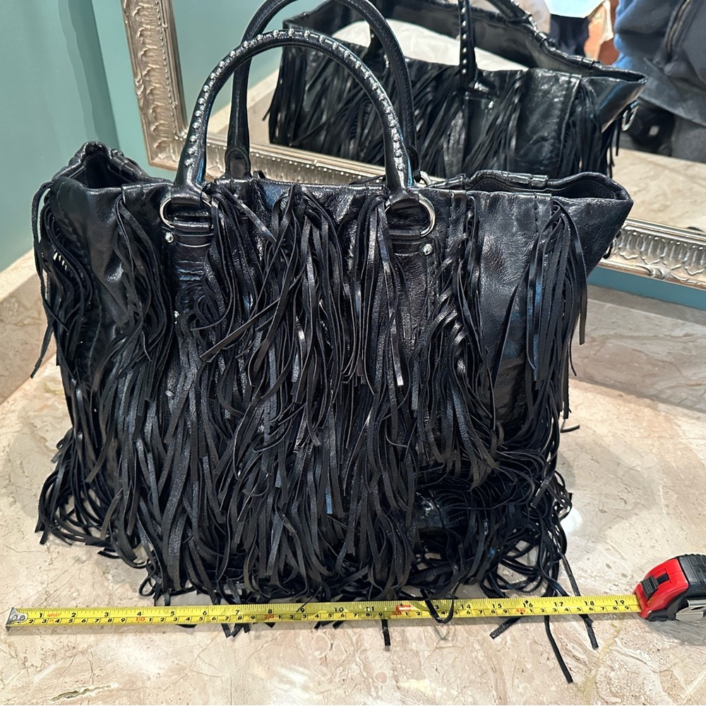 Prada oversized fringe bag